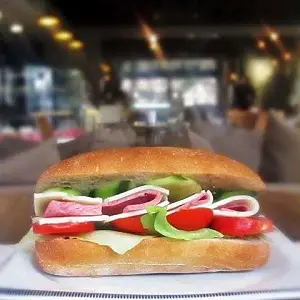 Yellow Cheese and Salami Sandwiches